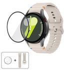 Wave Stitching Silicone Watch Band with 3D Curved Film, For Samsung Galaxy Watch5 Pro 45mm, For Samsung Galaxy Watch5 40mm, For Samsung Galaxy Watch4 44mm, For Samsung Galaxy Watch4 40mm - DealBuddy