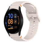 Wavy Grain Stitched Quick Release Silicone Watch Band, For Samsung Galaxy Watch FE 40mm, For Samsung Galaxy Watch 7 44mm, For Samsung Galaxy Watch 7 40mm, For Samsung Galaxy Watch 6 Classic 47mm - DealBuddy