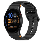 Wavy Grain Stitched Quick Release Silicone Watch Band, For Samsung Galaxy Watch FE 40mm, For Samsung Galaxy Watch 7 44mm, For Samsung Galaxy Watch 7 40mm, For Samsung Galaxy Watch 6 Classic 47mm - DealBuddy