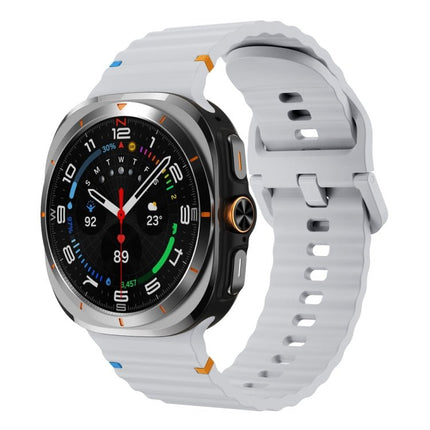 Wavy Grain Stitched Silicone Watch Band, For Samsung Galaxy Watch Ultra 47mm / Ultra 2025 - DealBuddy