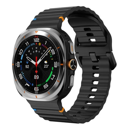 Wavy Grain Stitched Silicone Watch Band, For Samsung Galaxy Watch Ultra 47mm / Ultra 2025 - DealBuddy
