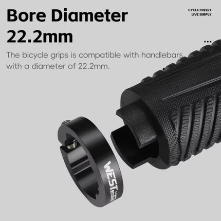 WEST BIKING 1pair TPE Soft Anti - Slip Mountain Bike Handlebar Grips Ergonomic Comfort for Road & MTB Cycling - DealBuddy