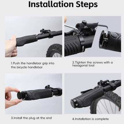 WEST BIKING 1pair TPE Soft Anti - Slip Mountain Bike Handlebar Grips Ergonomic Comfort for Road & MTB Cycling - DealBuddy