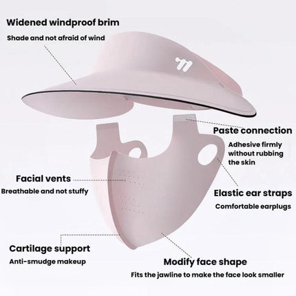 WEST BIKING 2 In 1 Outdoor Sports Sun Protection Mask UV - Blocking Sun Hat Cycling Breathable Face Cover - DealBuddy