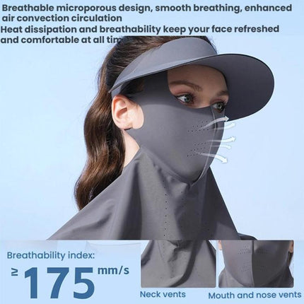 WEST BIKING 3 In 1 UV - Protective Cooling Mesh Breathable Detachable Sun Hat Face Mask Neck Scarf - DealBuddy