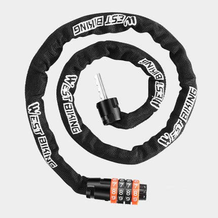 WEST BIKING 38 - inch Bike Chain Lock 4 - Digit Combination Security Lock for Bicycles, E - Bikes, Scooters - DealBuddy