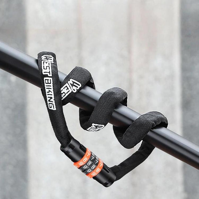 WEST BIKING 38 - inch Bike Chain Lock 4 - Digit Combination Security Lock for Bicycles, E - Bikes, Scooters - DealBuddy