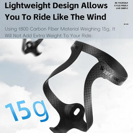 WEST BIKING Bicycle Carbon Fiber Water Bottle Cage Lightweight Cycling Water Bottle Holder - DealBuddy