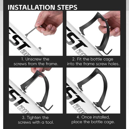 WEST BIKING Bicycle Carbon Fiber Water Bottle Cage Lightweight Cycling Water Bottle Holder - DealBuddy