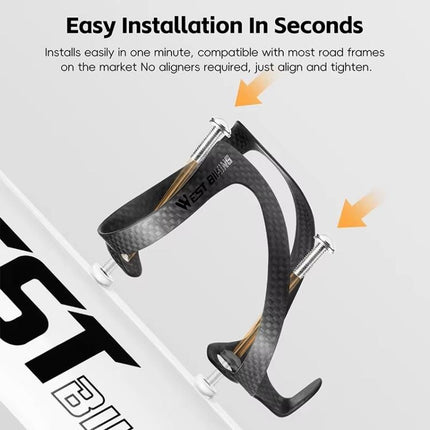 WEST BIKING Bicycle Carbon Fiber Water Bottle Cage Lightweight Cycling Water Bottle Holder - DealBuddy