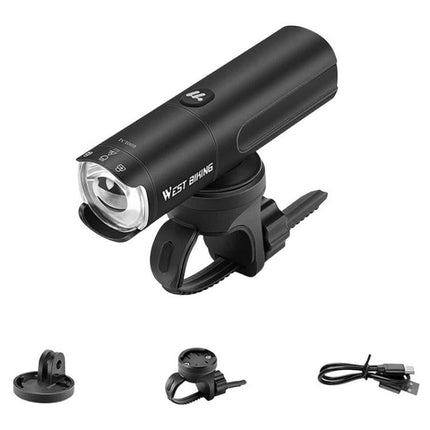WEST BIKING Bicycle High - Brightness Rechargeable Headlight With Power Reminder Rotatable Function - DealBuddy