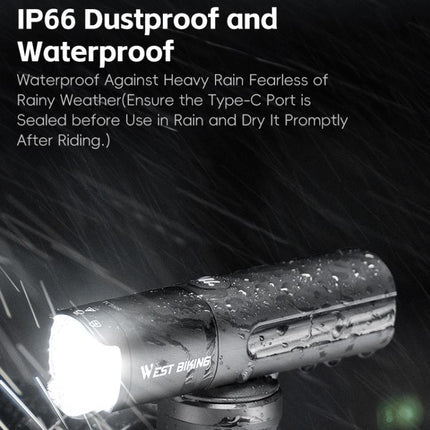 WEST BIKING Bicycle High - Brightness Rechargeable Headlight With Power Reminder Rotatable Function - DealBuddy