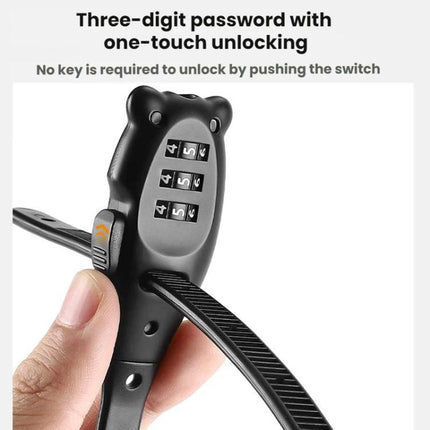 WEST BIKING Bicycle/Motorcycle Helmet Anti - Theft Portable Combination Cable Tie Lock - DealBuddy