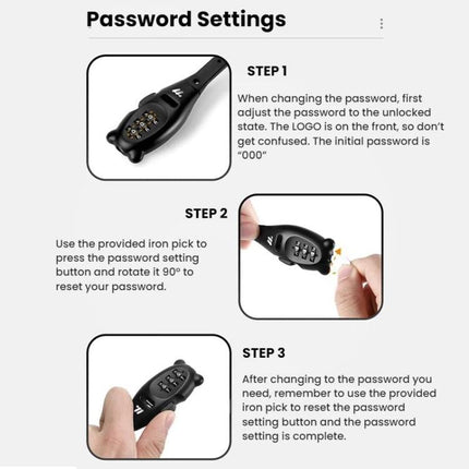 WEST BIKING Bicycle/Motorcycle Helmet Anti - Theft Portable Combination Cable Tie Lock - DealBuddy
