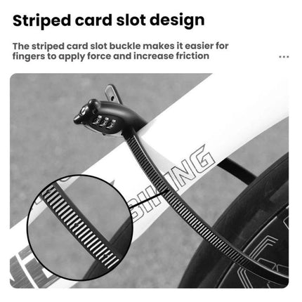 WEST BIKING Bicycle/Motorcycle Helmet Anti - Theft Portable Combination Cable Tie Lock - DealBuddy