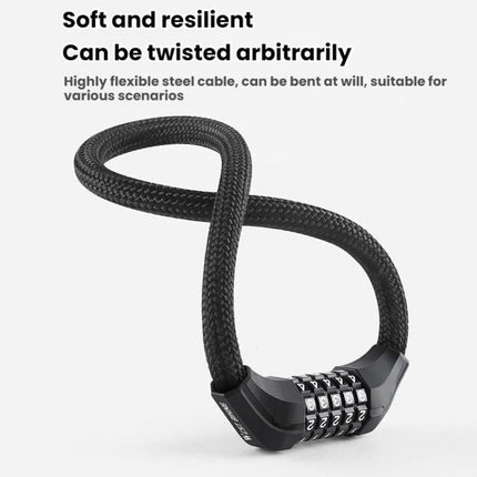 WEST BIKING Extended Portable Bicycle Steel Cable Anti - Theft Combination Lock - DealBuddy