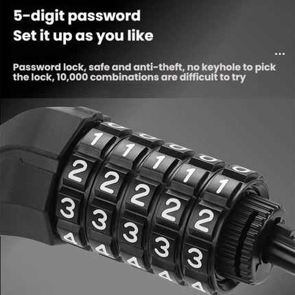 WEST BIKING Extended Portable Bicycle Steel Cable Anti - Theft Combination Lock - DealBuddy