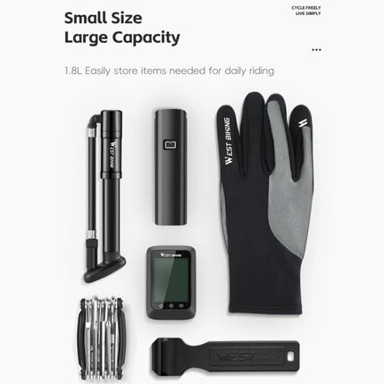 WEST BIKING Hard Shell Bike Saddle Bag Cycling Seat Pack with Reflective Strips & Tail Light Mount - DealBuddy