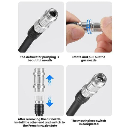 WEST BIKING Mini Portable Bicycle High - Pressure 120PSI Pump - DealBuddy