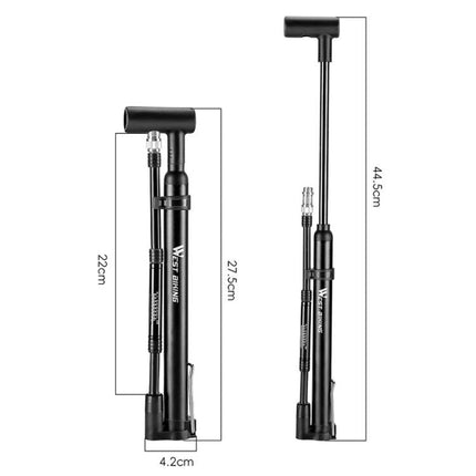WEST BIKING Mini Portable Bicycle High - Pressure 120PSI Pump - DealBuddy