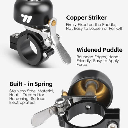 WEST BIKING Mountain Bike Bell Vintage Copper Bicycle Bell - DealBuddy