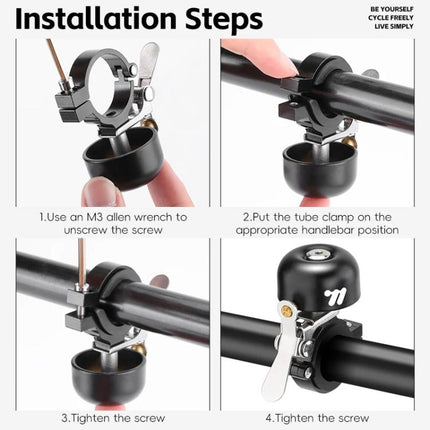 WEST BIKING Mountain Bike Bell Vintage Copper Bicycle Bell - DealBuddy