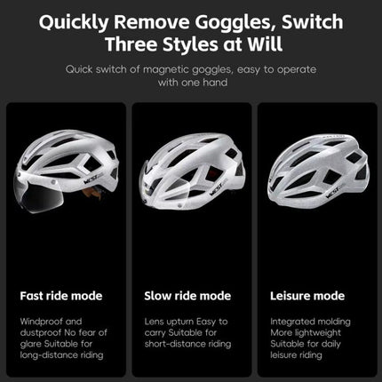 WEST BIKING Reflective Night Riding Bike Helmet with Magnetic Visor Lightweight & Breathable Unisex Cycling Helmet - DealBuddy