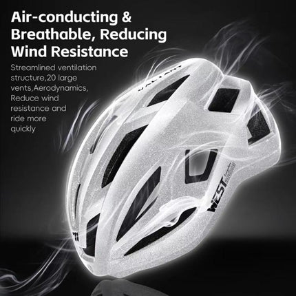 WEST BIKING Reflective Night Riding Bike Helmet with Magnetic Visor Lightweight & Breathable Unisex Cycling Helmet - DealBuddy