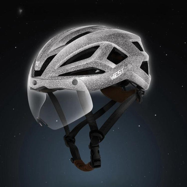 WEST BIKING Reflective Night Riding Bike Helmet with Magnetic Visor Lightweight & Breathable Unisex Cycling Helmet - DealBuddy
