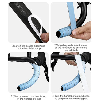 WEST BIKING Road Bike Handlebar Tape Ultra - Lightweight PU Gradient Cycling Bar Wrap Non - Slip Sweatproof Grip - DealBuddy