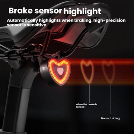 WEST BIKING Smart Heart Taillight With Cycling Brake Sensor Warning Light - DealBuddy
