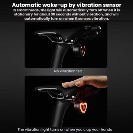 WEST BIKING Smart Heart Taillight With Cycling Brake Sensor Warning Light - DealBuddy