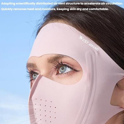 WEST BIKING Sports Cycling Face Mask Ice Silk Breathable Sun Protection Mask - DealBuddy