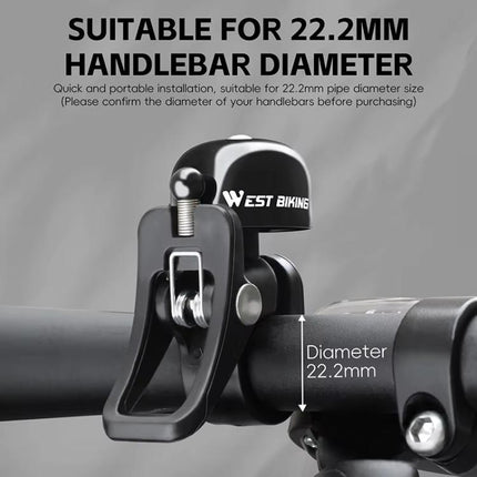 WEST BIKING YP0706058 Bicycle Aluminum Bell Folding Bike Mountain Bike Riding Bell Equipment - DealBuddy