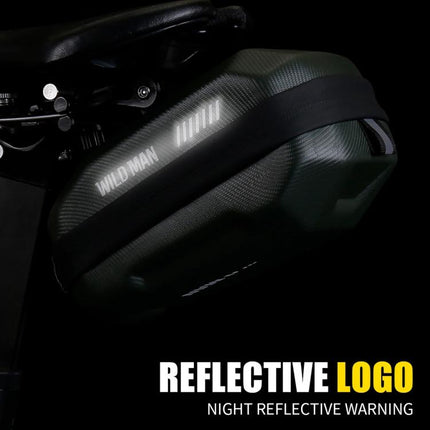 WILD MAN GD700 Mountain Bicycle EVA Hard Shell Bag Bike Seat Bag - DealBuddy