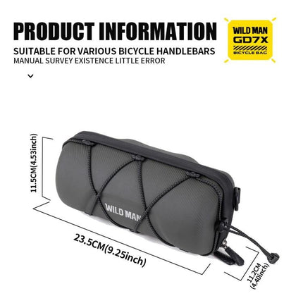 WILD MAN GD7X Mountain Bicycle EVA Hard Shell Handlebar Bag Quick Release Bracket - DealBuddy