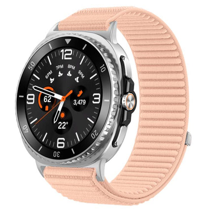 Woven Nylon Hook And Loop Fastener Metal Interface Watch Band, For Samsung Galaxy Watch8 / Watch8 Classic - DealBuddy