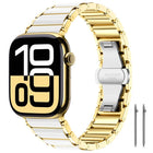 xDfind Ceramic Stainless Steel Watch Band, For Apple Watch 42 / 44 / 45 / 46 / 49mm, For Apple Watch 38 / 40 / 41 / S11 42mm - DealBuddy