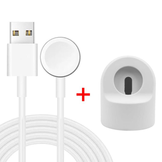 xDfind For Apple Watch Smart Watch Silicone Charging Holder and USB Charger Set, Silicone+USB (White), Silicone+USB (Black) - DealBuddy