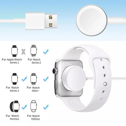 xDfind For Apple Watch Smart Watch Silicone Charging Holder and USB Charger Set, Silicone+USB (White), Silicone+USB (Black) - DealBuddy