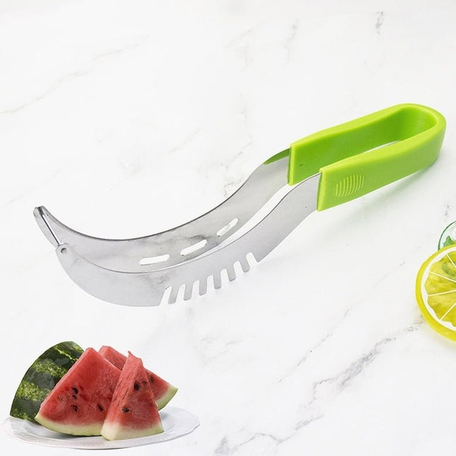 YG - WS03 Stainless Steel Watermelon Clip Easy Access Integrated Plastic Handle Cantaloupe Cut Fruit Cutting Device - DealBuddy