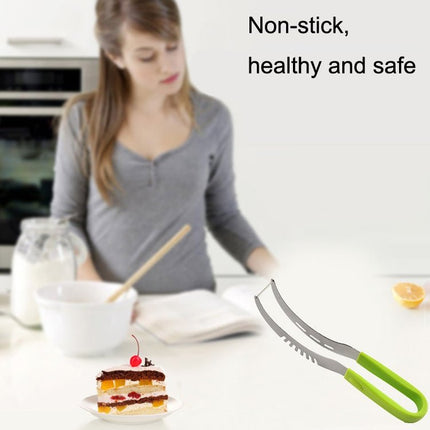 YG - WS03 Stainless Steel Watermelon Clip Easy Access Integrated Plastic Handle Cantaloupe Cut Fruit Cutting Device - DealBuddy