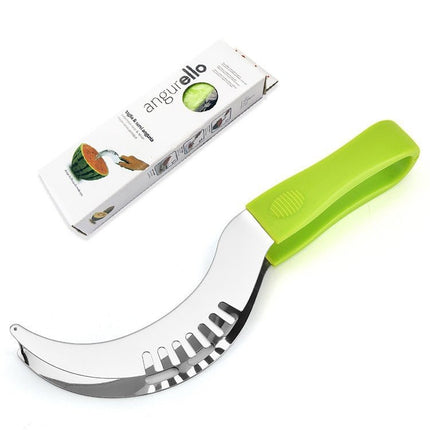 YG - WS03 Stainless Steel Watermelon Clip Easy Access Integrated Plastic Handle Cantaloupe Cut Fruit Cutting Device - DealBuddy