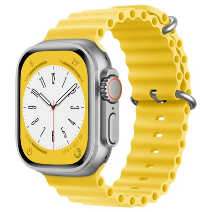ZGA Ocean Silicone Watch Band, For Apple Watch Series 10 46mm, For Apple Watch Series 10 42mm, For Apple Watch SE 2023 44mm, For Apple Watch Ultra 2 49mm, For Apple Watch Series 9 45mm, For Apple Watch Ultra 49mm, For Apple Watch Series 8 45mm         ... - DealBuddy
