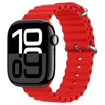 ZGA Ocean Silicone Watch Band, For Apple Watch Series 10 46mm, For Apple Watch Series 10 42mm, For Apple Watch SE 2023 44mm, For Apple Watch Ultra 2 49mm, For Apple Watch Series 9 45mm, For Apple Watch Ultra 49mm, For Apple Watch Series 8 45mm         ... - DealBuddy